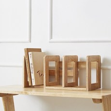 Paroma Mitchell 桌上型伸縮實木書架, 600mm, 原木色, 600 x 117 x 208mm