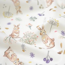 COTTONVILL Milky Rabbit 高磅數棉質布料 110x180公分, 110*180cm, 1件