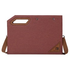 마켓A 앵글 라이너 숄더 노트북가방, 레드