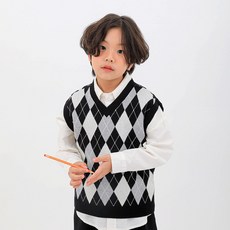 베리클로젯 남아용 해리 아가일 니트 조끼