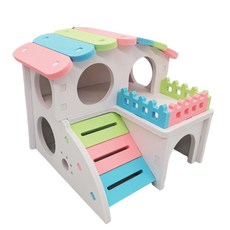 Arico 倉鼠豚鼠 2 樓 Pastel House Hideout, 1個, 混色