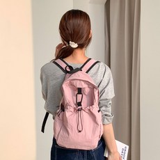 플랜데이 여성용 후크 고리 스트링 포켓 캐주얼 백팩