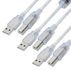 엠비에프 USB 2.0 A M B M 고급 쉴드 케이블, 3개, 1.8m