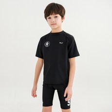 bay-b BAY-J男童款9短袖室內泳裝+收納袋組