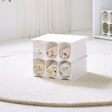 위즈홈 온마로 리빙박스 바지 옷정리함 소, 화이트, 1개