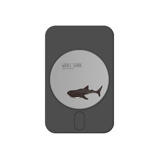 웨이브스튜디오 맥세이프 충전기 소울 거치대 충전독 휴대폰 케이스, 모던zoo 고래상어, 1개