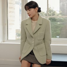  룩캐스트 여성용 네오 털 울 자켓  상품 이미지