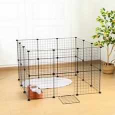 Chilshi Pet DIY 小狗 23p + 鐵絲網門套裝, 黑色