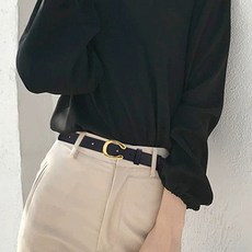 피어니스트 트렌디 심플 로고 벨트