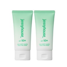 제니하우스코스메틱 아쿠아 모이스트 카밍 쉴드 선크림 SPF50+ PA++++, 50ml, 2개