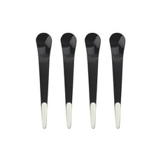 보겐 국산 슈가 티스푼, 무광 블랙 + 화이트(손잡이), 4개 무광 블랙 + 화이트(손잡이), 4개