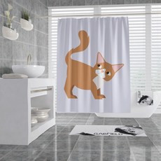 동물샤워커튼