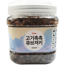 개기월식 강아지 고기촉촉 대용량 큐브져키 1.1kg, 오리고기, 1개