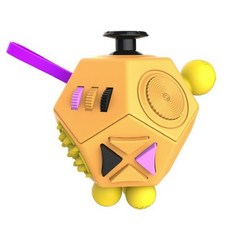 那就是 Kidult Fidget 12 面立方體, C黃色