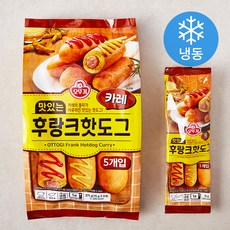 오뚜기 맛있는 후랑크 핫도그 카레 5개입 (냉동), 375g, 1개