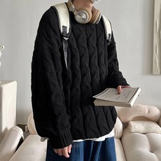 남자꽈배기니트