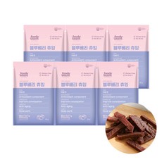 푸디웜 강아지 츄잉 간식 50g, 블루베리, 6개