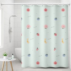 마켓에이 파스텔톤 프린팅 샤워커튼 TYPE3 120 x 180 cm, 1개, 멀티(혼합)컬러