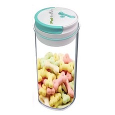 펫프레쉬 반려동물 스마트 진공 밀폐 사료 보관용기, 스카이블루, 1L