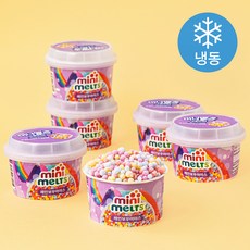 미니멜츠 레인보우아이스 구슬아이스크림 (냉동), 50g, 6개