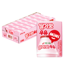 빙그레 딸기맛우유 mini, 24개, 120ml