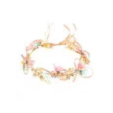 Minsung Company花朵絲帶花冠, 1個, 金黃色