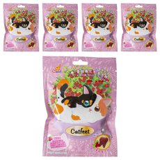 Catfeet 呼嚕愛乾淨 蔓越莓化毛潔牙餅, 超可愛牙齒造型, 清除牙垢, 多種營養, 全齡適用, 牛肉, 60g, 5包