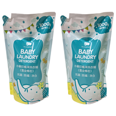 麗嬰房 les enphants 嬰兒洗衣精 補充包 1000g 雲朵棉花香 抗菌 防蟎 淨白, 1L, 2包