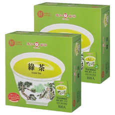 天仁茗茶 綠茶, 茶包採用防潮袋個別包裝, 2g, 100包, 2盒
