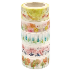 和紙膠帶 Set, 春祈, 5入, 15mm x 5m, 春炘, 1組