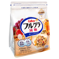 Calbee 卡樂比 Frugra 富果樂 減糖麥片 350g, 日本製造, 含膳食纖維+豆漿, 使用蜂蜜, 1包