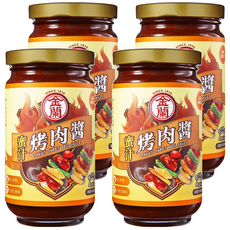 金蘭 蜜汁烤肉醬, 減鹽新配方, 添加柳橙果汁, 240g, 4罐