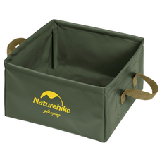 Naturehike 挪客 H030方形可折疊儲水盆 軍綠色 13L 折疊水桶 戶外露營儲水, 1個
