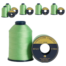 COTTONVILL 高級縫紉機線 Set, 45'S/2 色號 C035, 1700公尺 2入, 6捲
