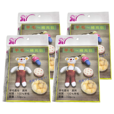 台灣敏愛 羊毛氈補充包 淺灰 WR-41 澳洲產 100%羊毛, 淺灰色, 4包