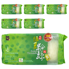 中農粉絲頂級純綠豆粉絲，180公克 (5入)，高纖，100%純綠豆製成, 180g, 6袋