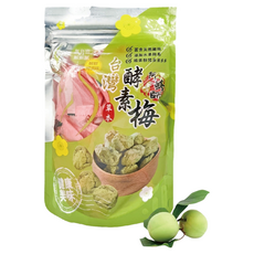 晨一 阿蜂師 台灣酵素梅, 200g, 富含天然纖維, 添加水果酵素, 綠茶粉兒茶素多多, 1袋
