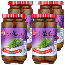 金蘭 小菜心, 嚴選高級青萵苣菜心最幼嫩部位, 口感清脆, 396g, 4罐