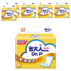 Dr.P 包大人 乾爽吸收 替換式尿片, 50x24公分, 28片x6包, 50 x 24cm, 28片, 6包