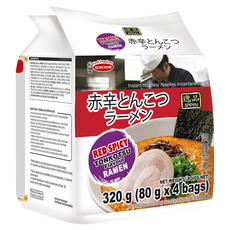 AceCOOK 辛辣豚骨風味麵 袋麵4入, 320g (80g x 4 bags), 4包