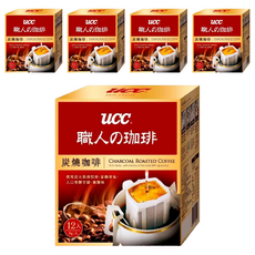 UCC 炭燒濾掛式咖啡，炭火烘焙，辦公室最愛, 8g, 12包, 5盒