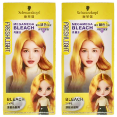 Schwarzkopf 施華寇 FRESHLIGHT 漂色染髮劑, MEGA MEGA 漂亮金, 2盒