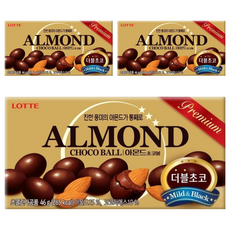 LOTTE 樂天 杏仁可可球, 46g, 3盒