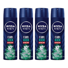 NIVEA 妮維雅 瞬間酷涼系列 男士止汗爽身噴霧 柑橘, 150ml, 4瓶