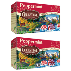 CELESTIAL SEASONINGS 詩尚草本 薄荷茶, 無咖啡因草本茶 20茶包, 1.6g, 20包, 2盒