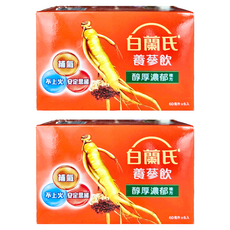 白蘭氏 養蔘飲, 三效合一, 含人蔘、五味子和麥門冬, 零脂肪、零膽固醇，無防腐劑添加, 60ml, 6瓶, 2盒