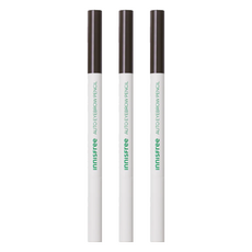 INNISFREE 妝自然眉筆, 扁平筆頭 輕鬆描繪眉型，專用眉刷 自然眉毛紋理, 5號 深咖啡色, 3支