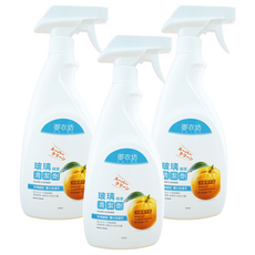 AKIRA 御衣坊 玻璃穩潔清潔劑, 天然冷壓橘油, 強力去汙, 500ml, 玻璃鏡面 櫃台皆適用, 3瓶
