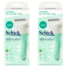 Schick 舒適牌 舒芙仕女除毛刀具 (敏感肌適用) 含蘆薈、維他命E, 保濕成分潤膚皂, 2片, 2盒