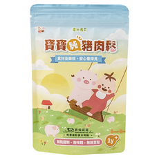 粥寶寶 寶寶純豬肉鬆, 無防腐劑 無味精 無澱粉, 適合1歲以上寶寶, 100g, 1包